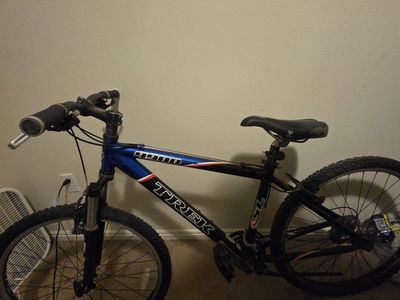 Three different types of Trek Mountain bikes
