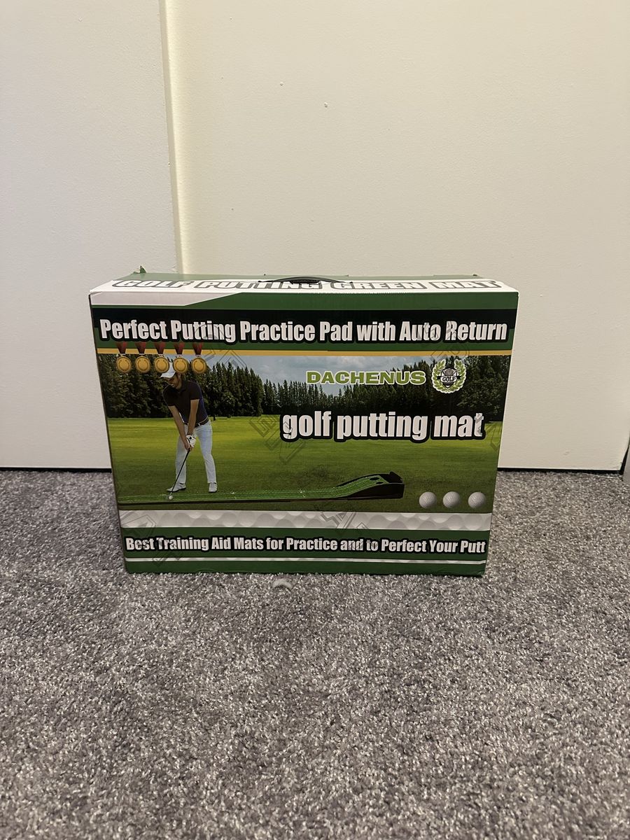 Dachenus Golf Putting Green Mat Practice Pad with Auto Ball Return