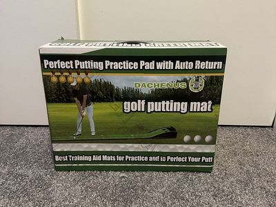 Dachenus Golf Putting Green Mat Practice Pad with Auto Ball Return