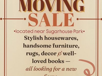 MOVING SALE! Near Sugarhouse Park