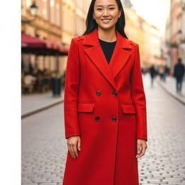 Timeless Red Coat – Sleek, Sophisticated, and Effortless