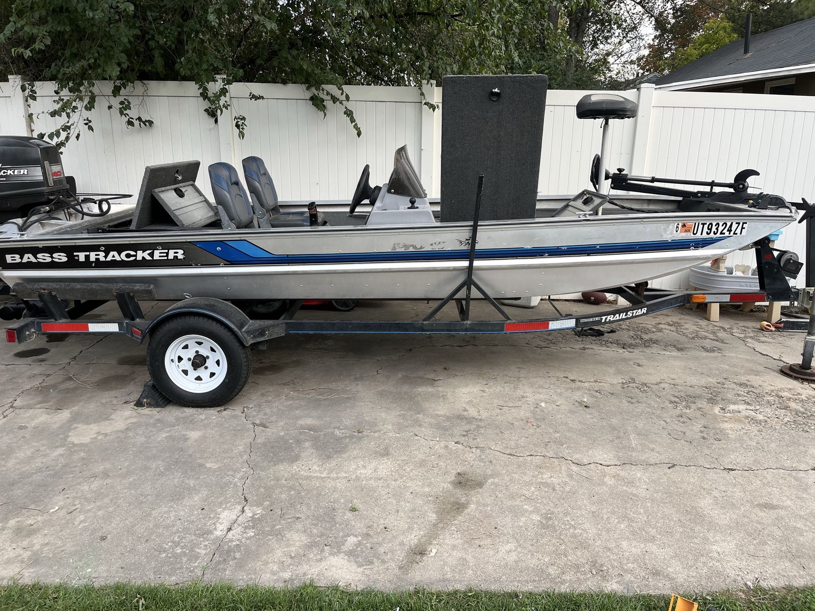 Bass Tracker Fishing Boat with Trailstar Trailer 5k obo