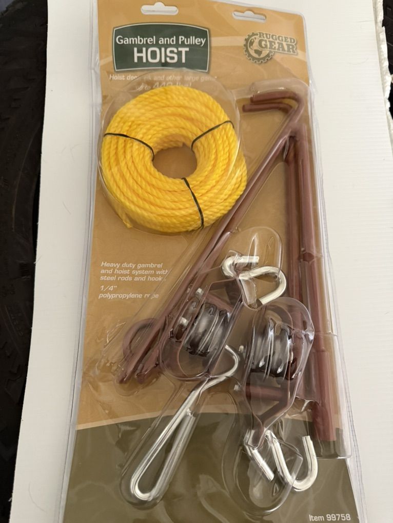 Rugged Gear Gambrel And Pulley Hoist 440lbs