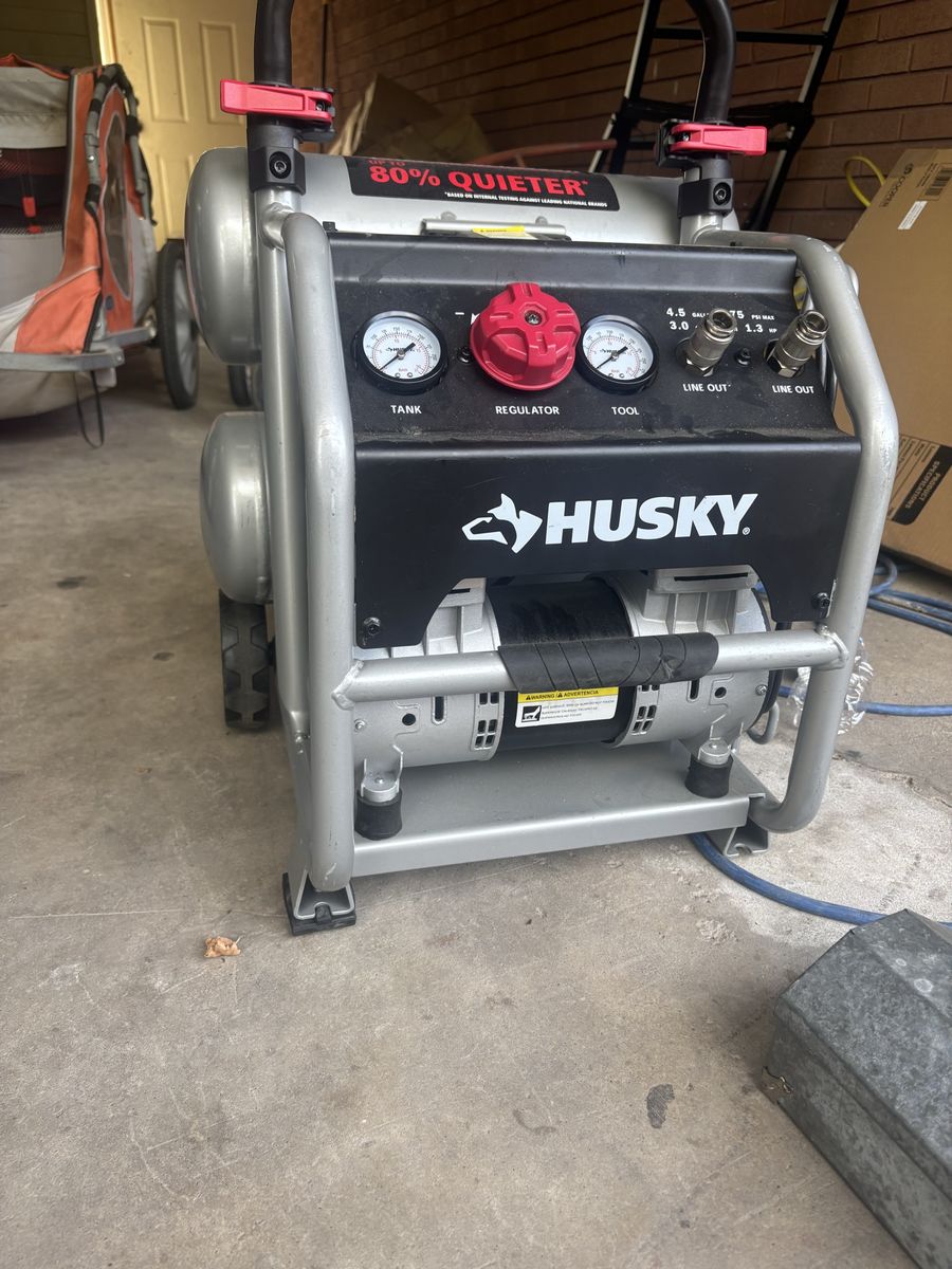 Husky 4.5 Gallon 175 PSI Portable Electric Air Compressor - 80% Quieter