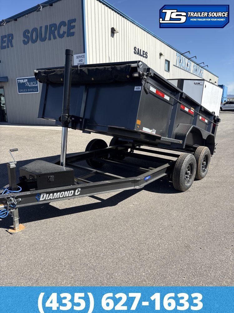 Diamond C MDT 206 6.5x12 ft Dump Trailer 32" Sides 10K GVWR Telescopic