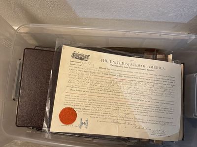 Rare Original 1909 Homestead Certificate Grant Deed - Henry Mitt, Wyoming Land Office