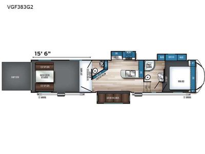 2022 Forest River RV Vengeance Rogue Armored VGF383G2 Toy Hauler Fifth Wheel Bath and a Half|Front Bedroom|Loft|Two Entry/Exit