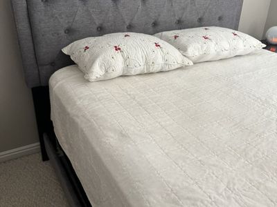 Queen Size Bedframe W/Headboard And Footboard