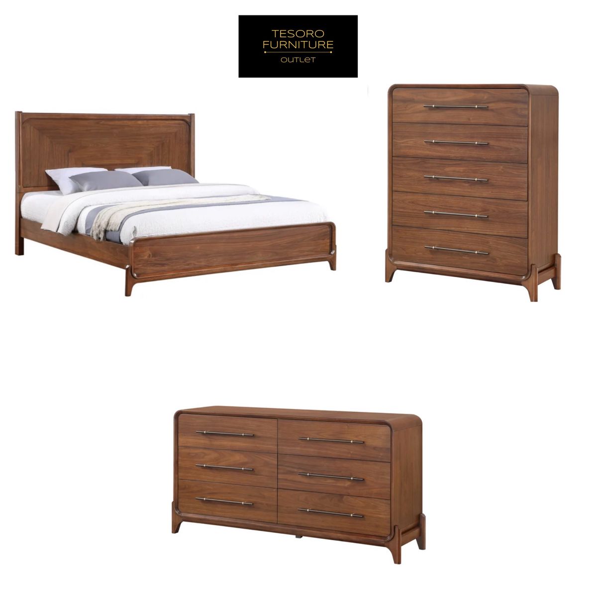 MCM QUEEN BEDROOM SET WE OFFER DELIVERY