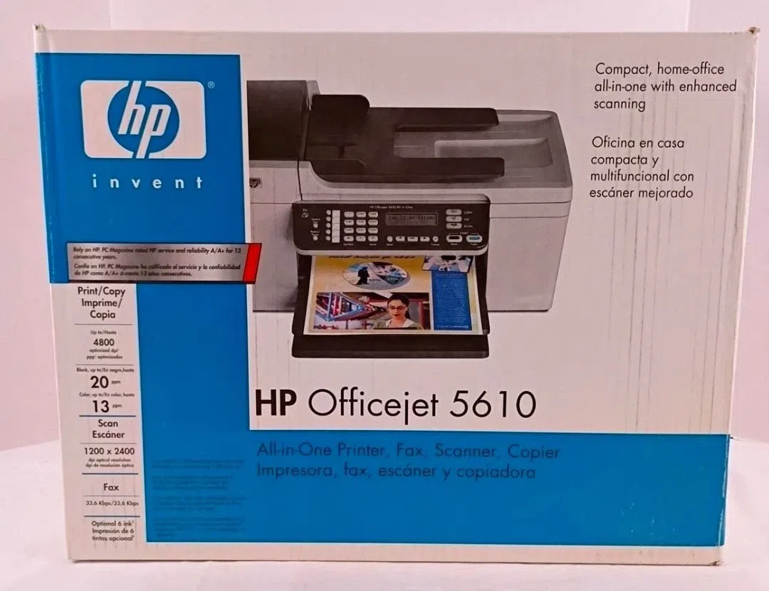 HP OfficeJet 5610 All-in-One Printer Fax Scanner Copier New in Box Inkjet