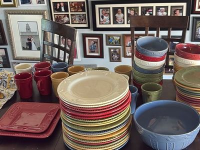 Sorrento Embossed Stoneware Dinnerware Set - Plates, Bowls, Mugs