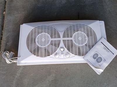 9-Inch Twin Window Fan Model WFT9 with Manual