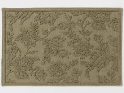 All Over Floral Bath Rug Sage Green