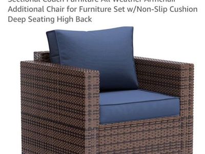 New Patio Wicker Single Sofa