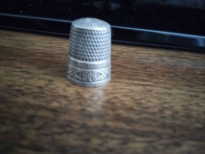 Sterling silver thimble made USA sewing thimble