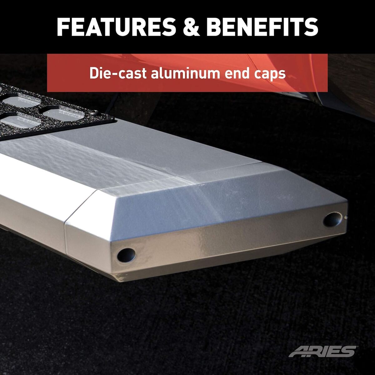 ARIES Aluminum Side Bars/Steps for 2 door trucks (No Brackets)