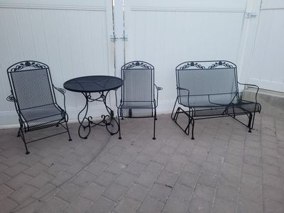 timeless quality wrought iron patio set