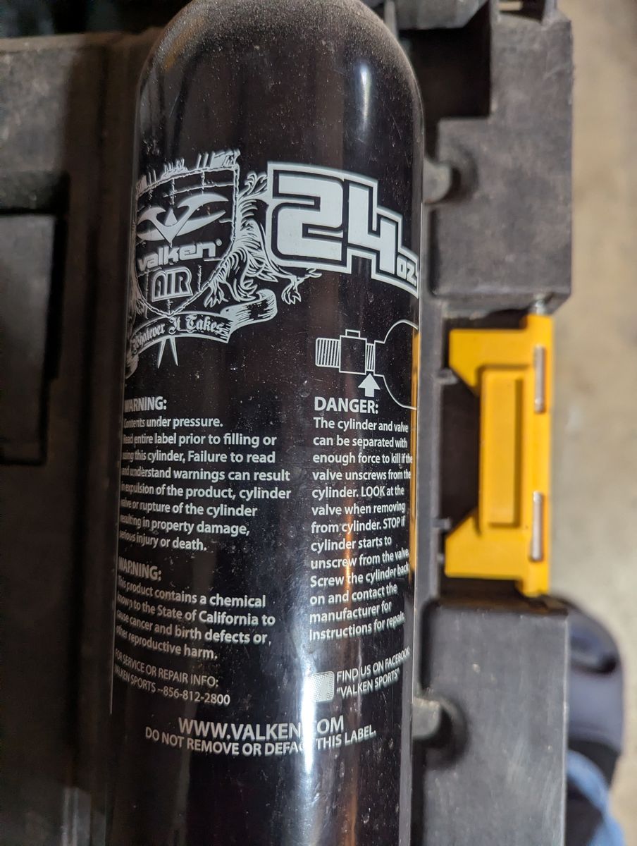 2 Valken 24 oz Paintball Airsoft Aluminum CO2 Tanks (empty)