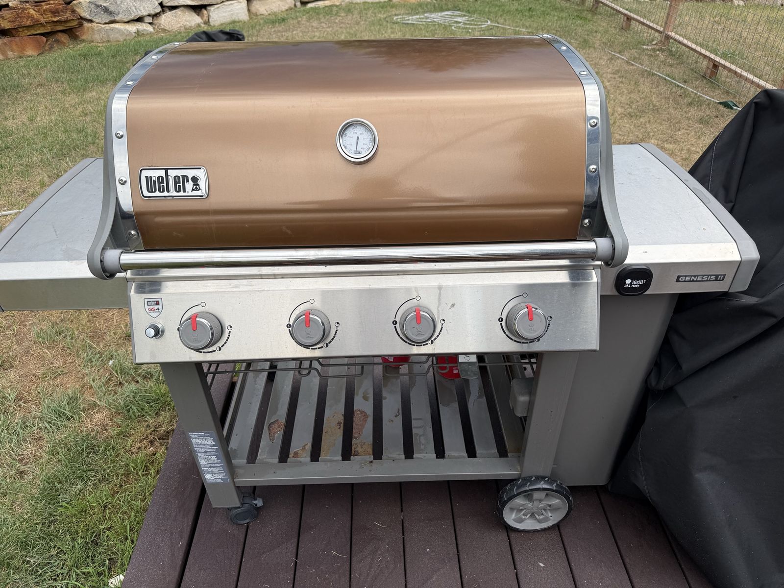 Weber Genesis II E-410 4-Burner Gas Grill - Copper - Cleaned & Tested w/ Cover
