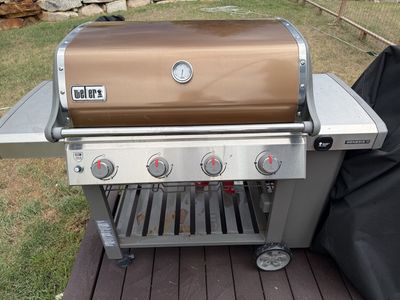Weber Genesis II E-410 4-Burner Gas Grill - Copper - Cleaned & Tested w/ Cover