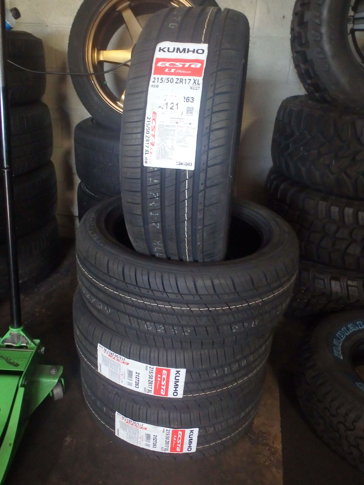 215/50R17 KUMHO ECSTA LX PLATINUM SET OF BRAND NEW TIRES