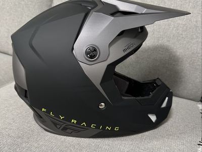 Fly Racing Matte Black Dirt Bike Helmet - Size XL, RHEON Technology, Like New