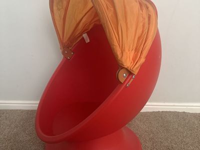 IKEA PS LÖMSK Swivel Egg Chair with Canopy – Rare/Discontinued