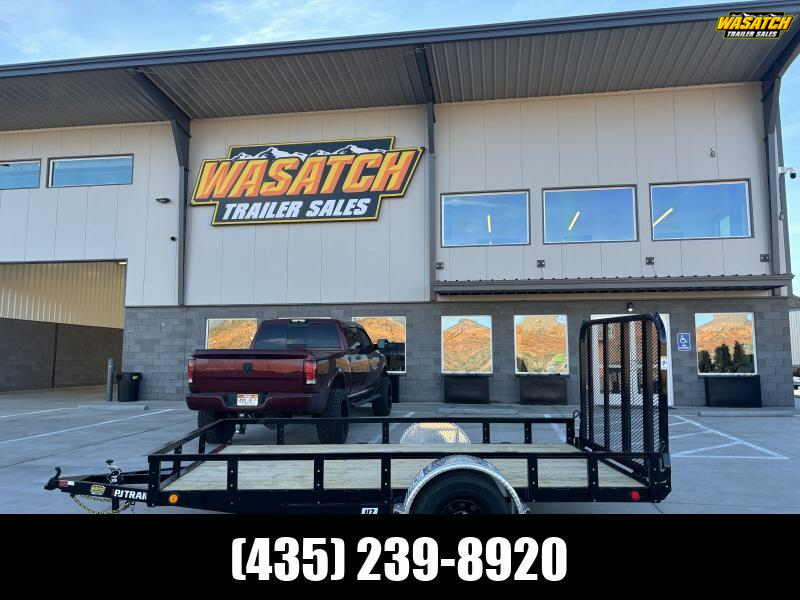 2026 PJ Trailers 12'X6.5'CHANNEL UTILITY/BLACK/STRAIGHT DECK IN GATE Utility Trailer