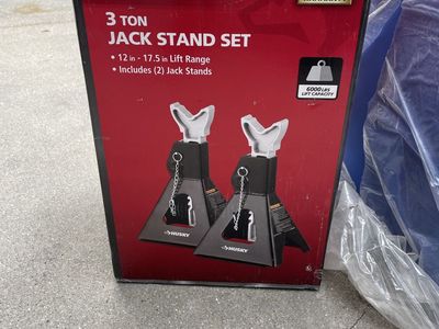Husky 3 Ton Jack Stand Set - 12" to 17.5" Lift Range (Pair)