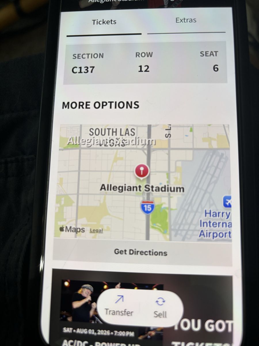 Concert ticket AC/DC