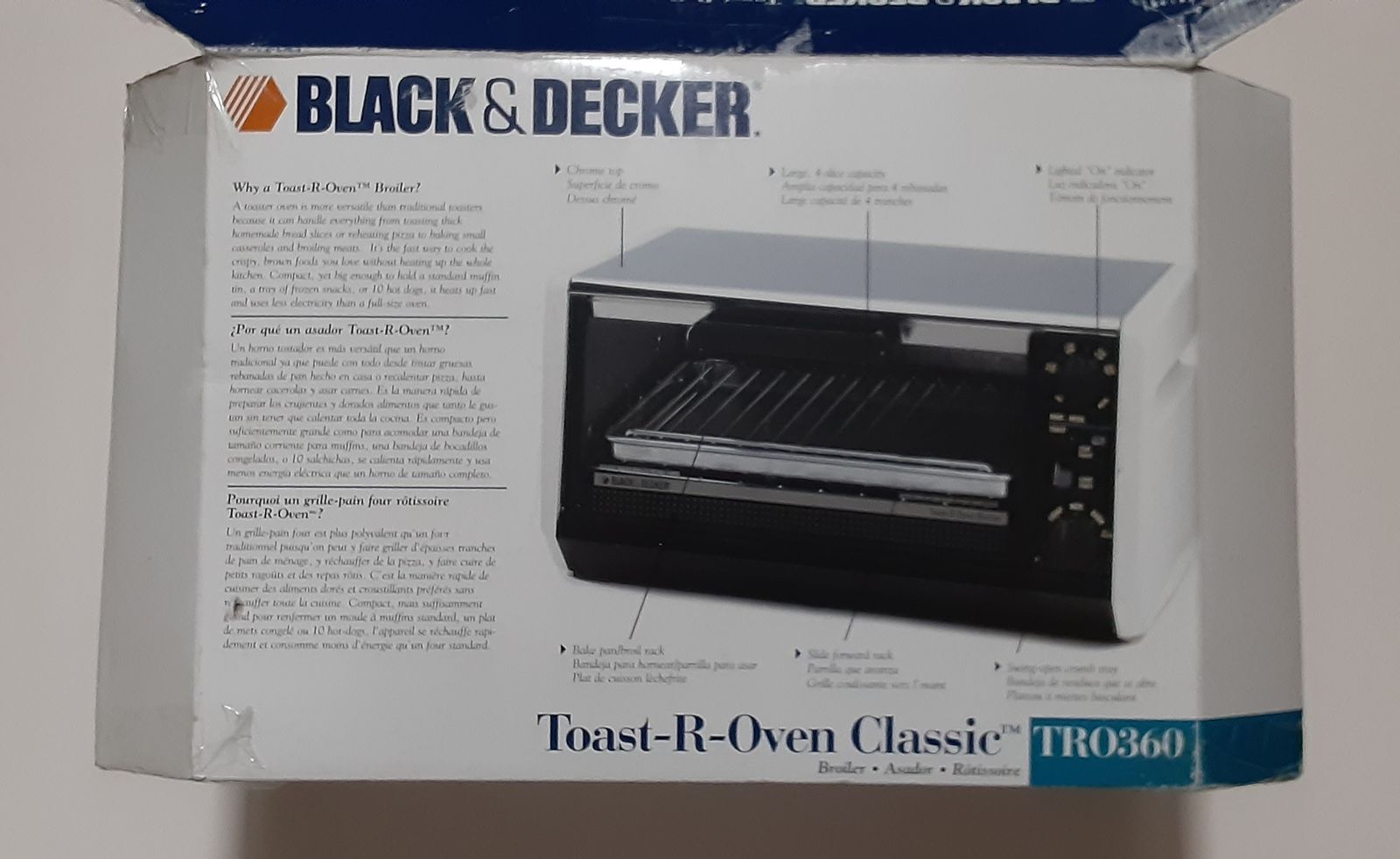 Black & Decker TRO300 Toaster Oven - White - in New Condition