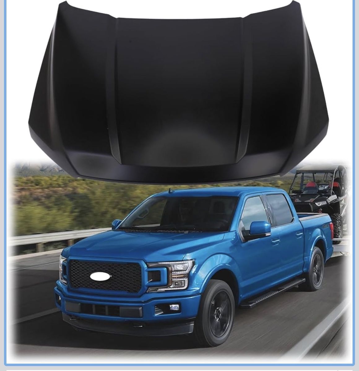 Unpainted Car Hood for 2015-2020 Ford F150 - Durable Auto Body Replacement Part