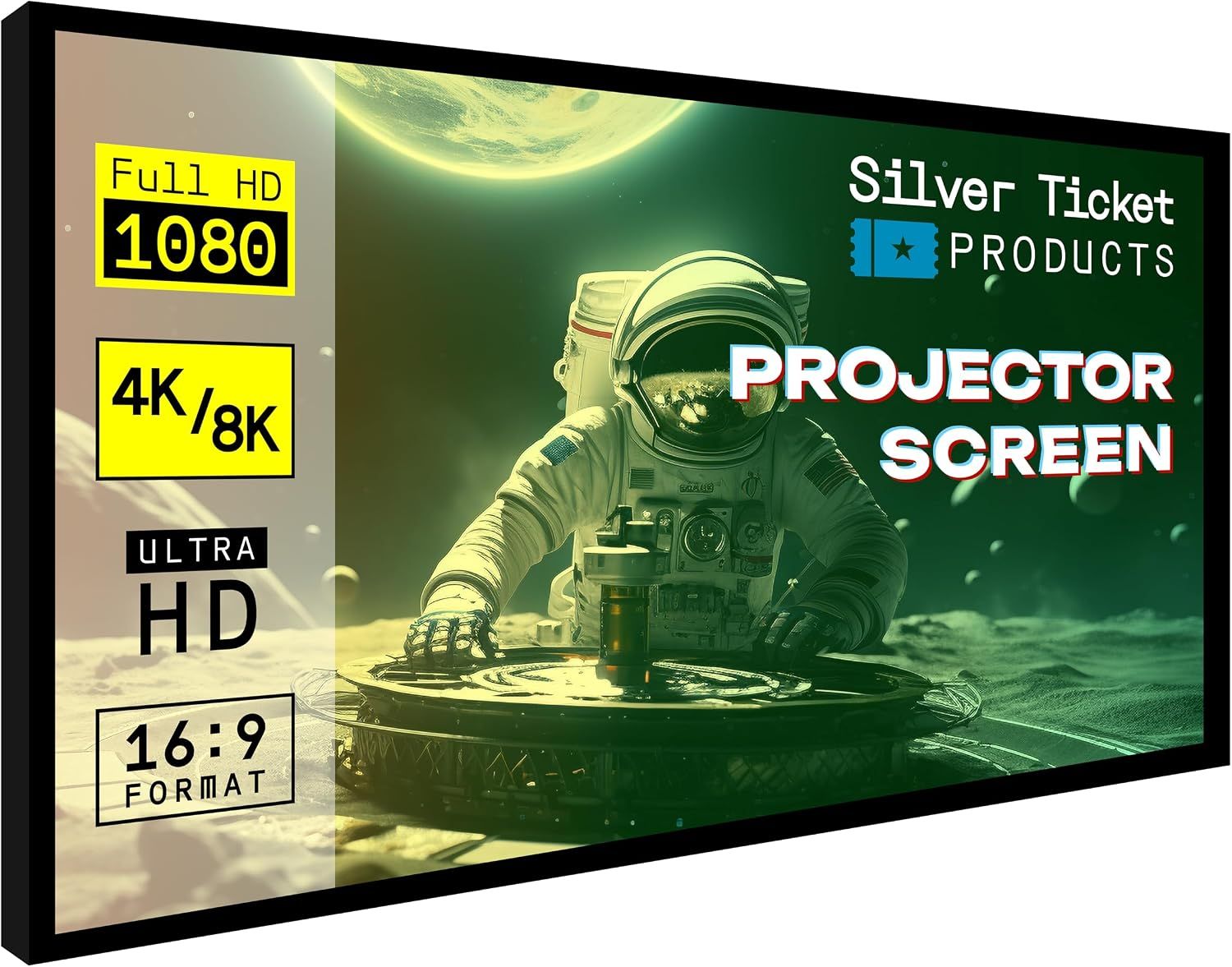 Complete Home Theater Setup – 100" Screen, Projector, Yamaha 7.2 Receiver, Speakers, Subwoofer