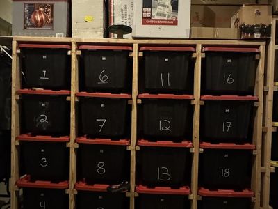 Messy Garage? Turn Your Totes Into a Clean Storage Wall