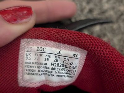 Nike Air Jordan Red & Black 10C Baby/Toddler Shoes FQ8296-006