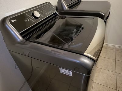 LG Graphite Steel Top Load Washer & Dryer Set - Works Great!