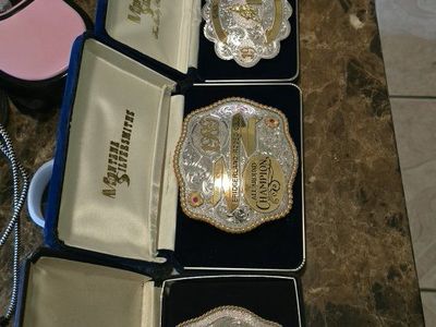 Montana Silversmiths Vintage Sterling Silver Plate Rodeo Belt Buckles - Various
