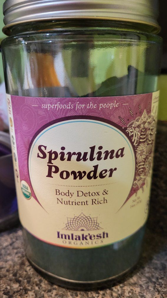 Imlak'esh Organics Spirulina Powder - Body Detox & Nutrient Rich, per Oz.
