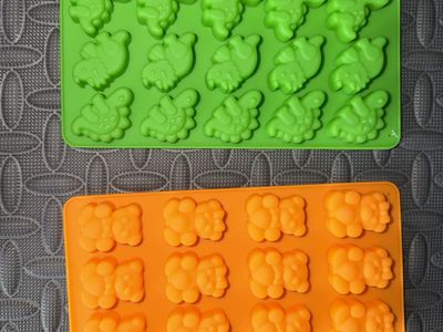Set of 2 Silicone Dinosaur & Animal Molds