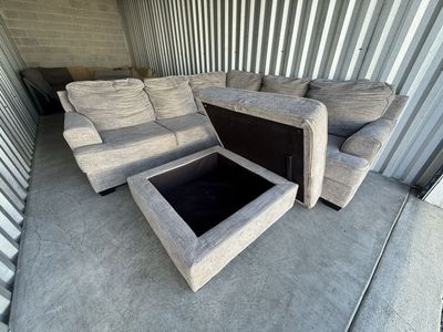 Sectional and storage ottoman - Free delivery!