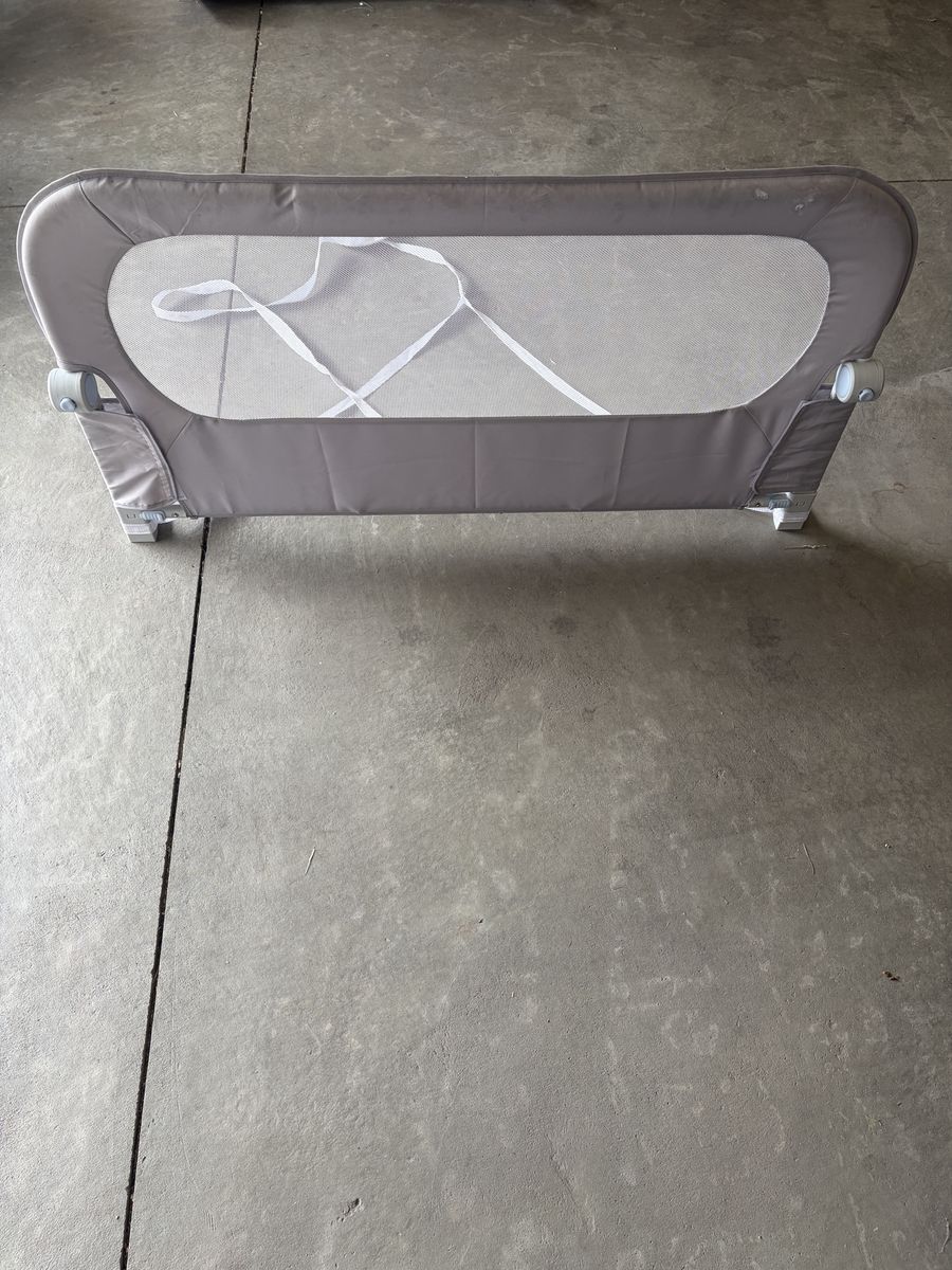 Foldable Mesh Bed Rail Safety Guard for Toddlers - Grey