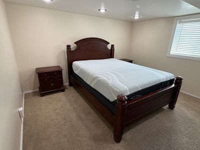 Queen Bed Frame, 2 Nightstands, 10-Drawer Dresser