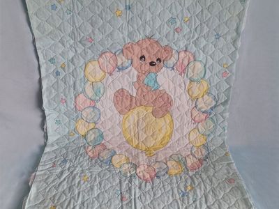 New! 'Precious Moments' Baby Quilted Blanket Fabric/Material