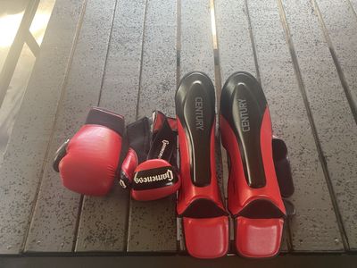 Boxing Gloves and Shinguards