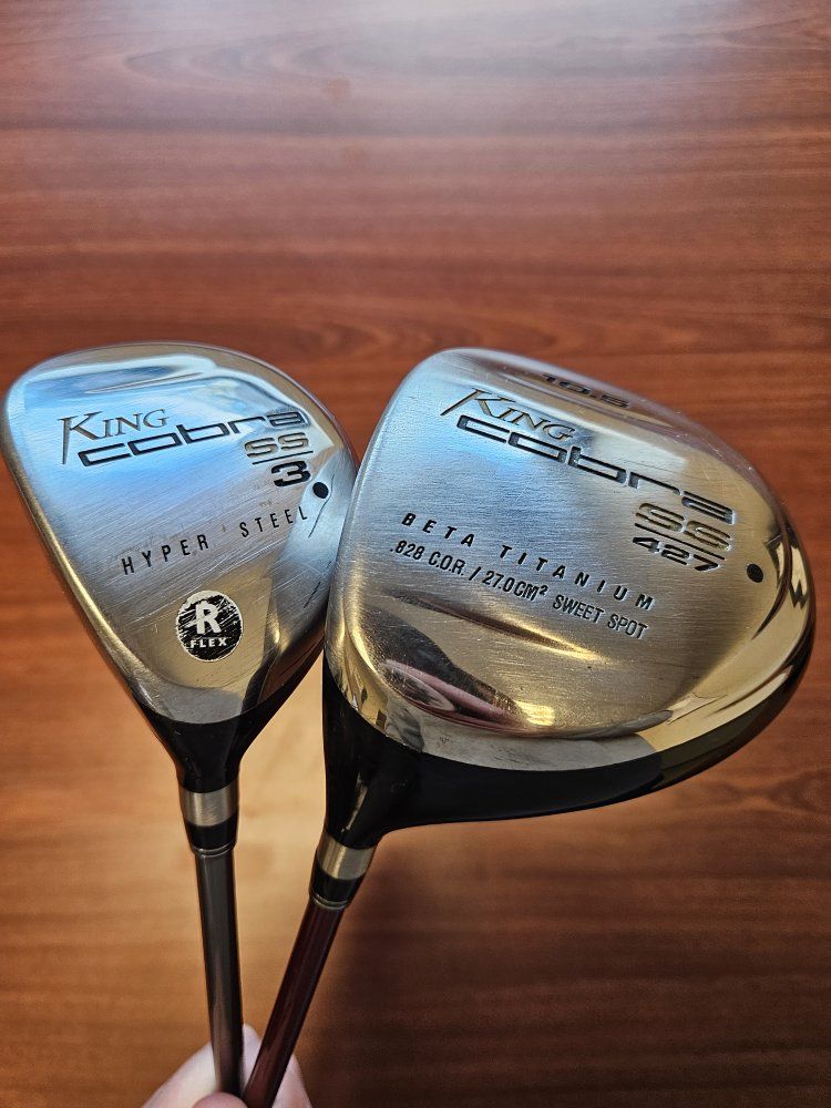 King Cobra SS 427 Driver 10.5° and 3 Wood - Left Handed - with Regular Shaft and Club Glove Covers