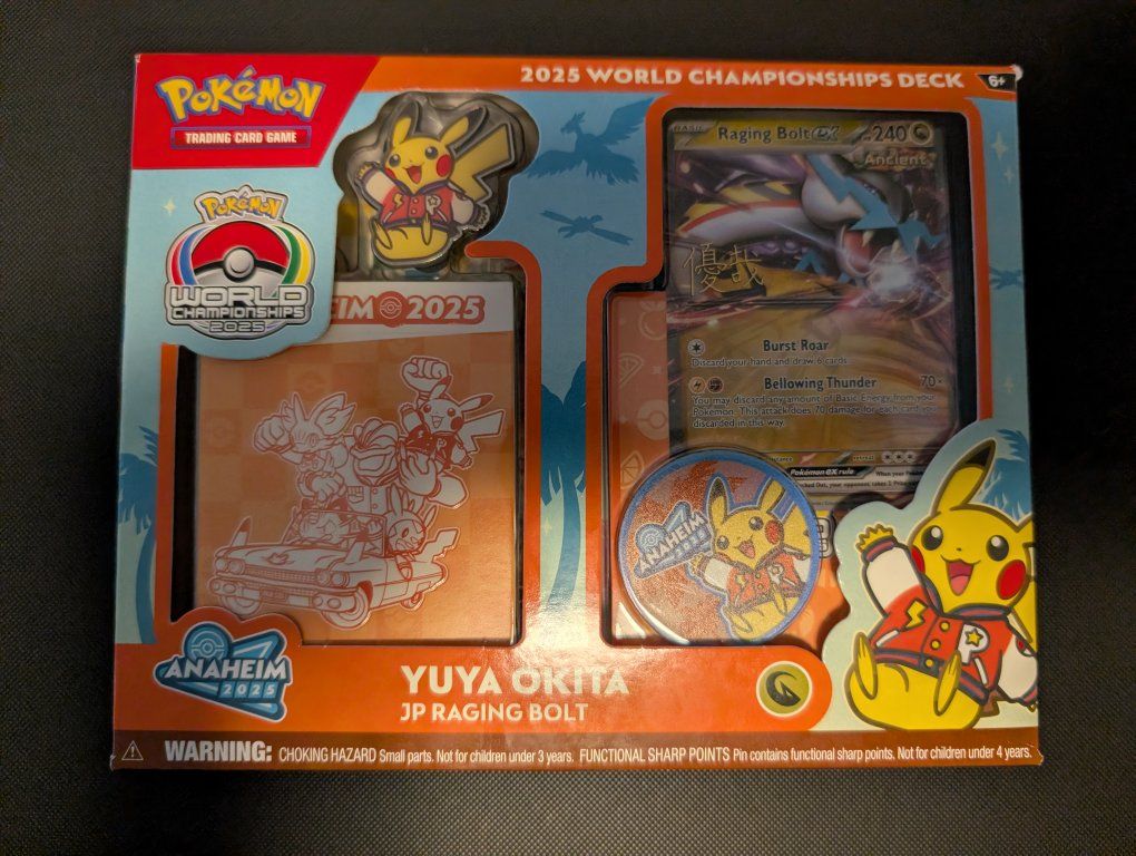 Pokemon 2025 World Championships Deck Yuya Okita JP Raging Bolt Trading Card Game