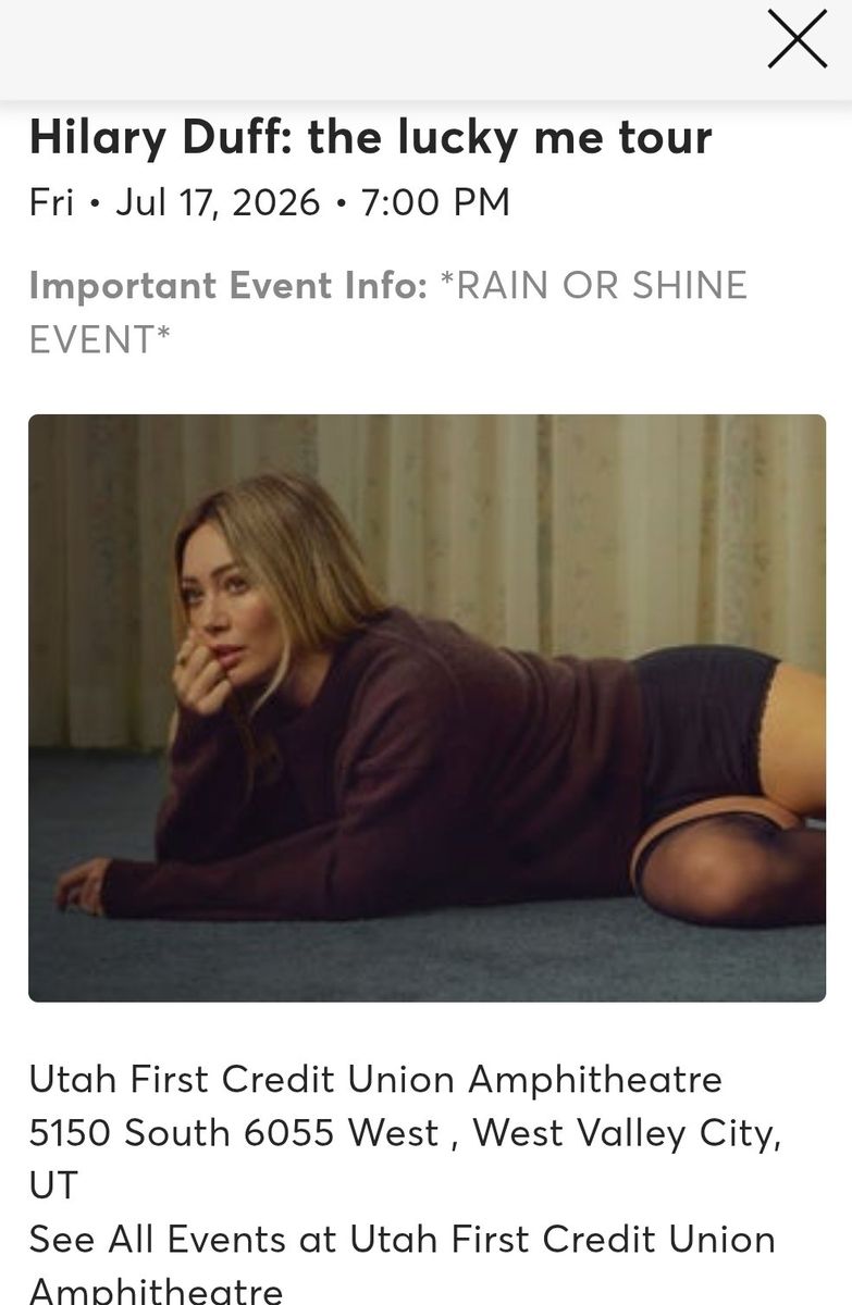 Hilary Duff - The Lucky Me Tour