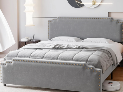 New in box King Size Bed Frame with Headboard