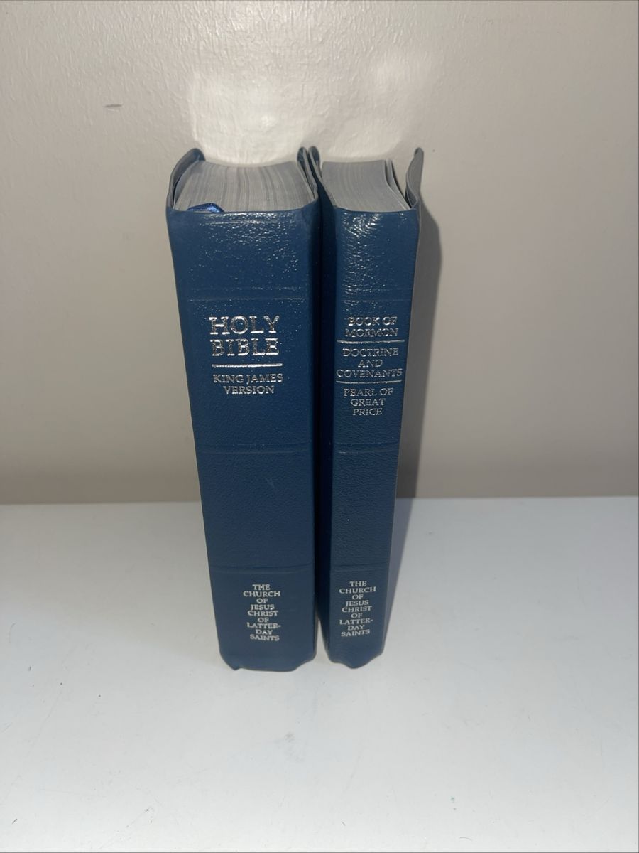 Blue Bonded Leather LDS Scriptures Indexed 7-1/2” X 5-1/2”