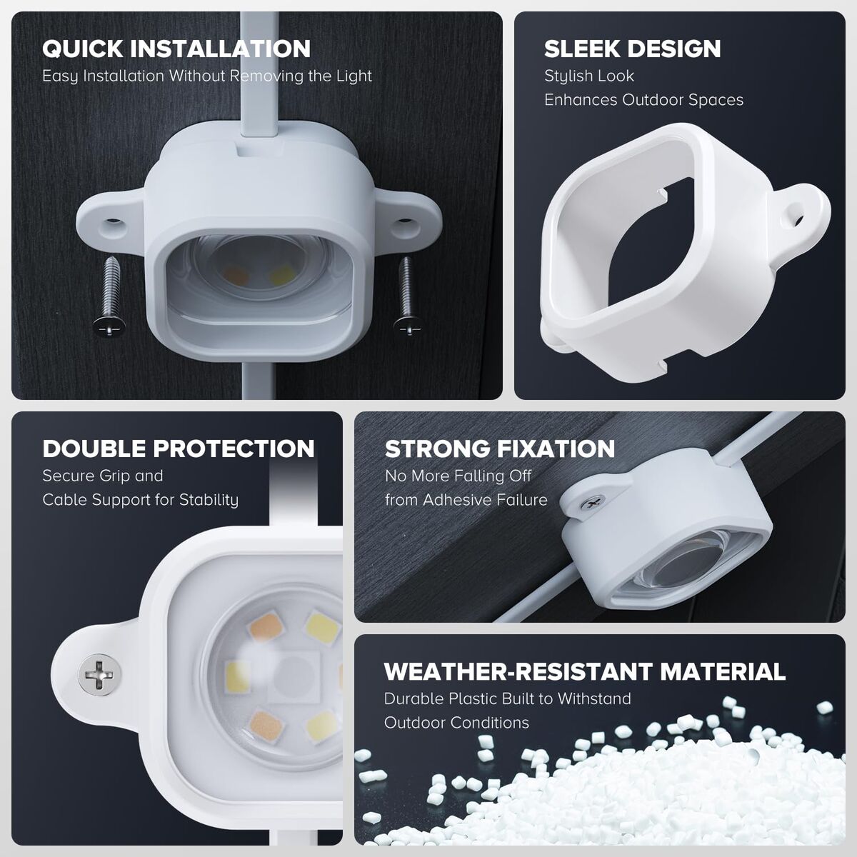 Mounting Brackets Vokelater 100Pcs Light Clips